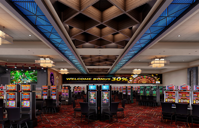 Rendering: Rock & Brews Stage and Gaming Area 3