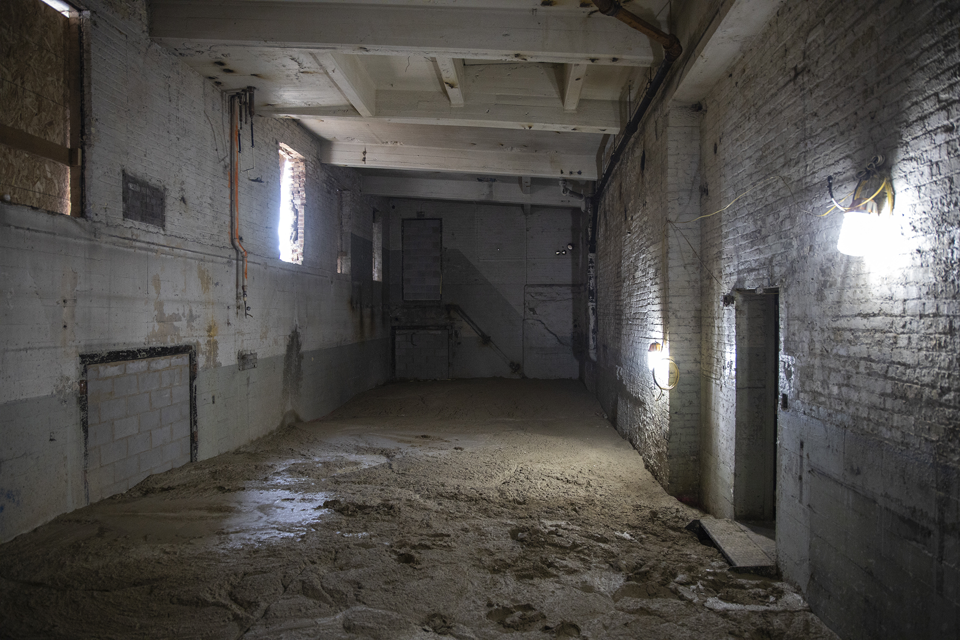 Former boiler room in the 1902 building will house new mechanical room and part of a unit.